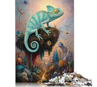 Magical Chameleon Wonders Puzzle da 1000 pezzi, regali di Natale, puzzle di carta per adolescenti, puzzle divertenti 38x26 cm/1000 pezzi