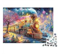 Magical Christmas Train in Winter Wonderland Puzzle Da 1000 Pezzi Whimsical Train Perfetto Regalo Per Ragazzi, Ragazze, Uomini E Donne 38x26cm/1000pcs