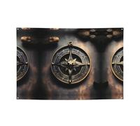 Magical Design - Striscione natalizio con rune norrene, 119,4 x 180,3 cm, per Natale, feste notturne, riunioni di amici