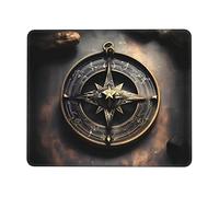 Magical Design - Tappetino per mouse da gioco, motivo: bussola con rune norrene, 17,9 x 24,1 cm, multi-codice