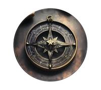 Magical Design - Tappetino per mouse in gomma antiscivolo con stampa su un solo lato, con bussola, rune norrene, 20,3 cm