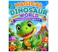 Magical Dinosaur World: Coloring Book For Ages 4-8