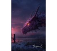 Magical Dragon Christmas Journal: A Glittering Holiday Writing Notebook with Enchanted Dragon & Glowing Christmas Tree Under a Pink and Purple Sky