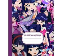 Magical Fairy Girl Composition Notebook: Purple and Pink Fantasy Anime Journal for Writing, School, and Creative Notes