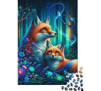 Magical Forest Foxes Puzzle Impossible 1000 Pezzi Decorazione Per La Casa. Rilassamento E Intelligence Per Adulti E Ragazzi Da 14 Anni 70x50cm/1000pcs