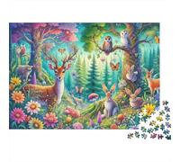 Magical Forest Wildlife Puzzle Classico 1000 Pezzi Cartone Resistente Per Adulti & Bambini 12+, Sfida Difficile, Antistress & Decorazione Murale, Relax Definitivo 38x26cm/1000pcs