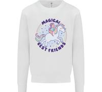 Magical Friends Una Ragazza Che Cavalca Un Unicorno Felpa Per Bambini