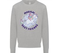 Magical Friends Una Ragazza Che Cavalca Un Unicorno Uomo Felpa Maglione