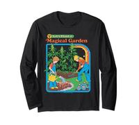 Magical Garden 420 Sarcastic Retro Vintage Funny Adult Humor Maglia a Manica