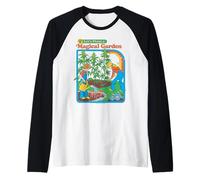 Magical Garden 420 Sarcastic Retro Vintage Funny Adult Humor Maglia con Maniche Raglan