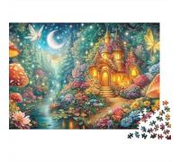Magical Grotto Under Crescent Moon Puzzle Da 1000 Pezzi Enchanted Cottage Sfida Di Ingegno Per Tutte Le Età 70x50cm/1000pcs