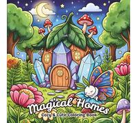 Magical Homes Coloring Book: Cute Magical Tiny Houses, Fairies, Dragons, and Cozy Fantasy Scenes