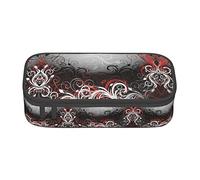 Magical Inspired Floral Swirls Leaves Astuccio speciale per ragazze e ragazzi, astuccio grande per matite grande astuccio per matite, astuccio per matite per cancelleria per studenti con cerniera pe