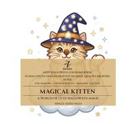 Magical Kitten: A Kids' Halloween Coloring Book with 50 Cute Magical Designs