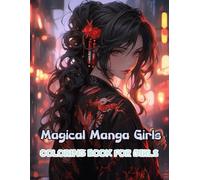 Magical Manga Girls Coloring Book for Girls: Explore fantasy themes with magical creatures, flowing hair, and dreamy scenes