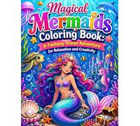 Magical Mermaids Coloring Book: A Fantasy Ocean Adventure for Relaxation and Creativity: Beautiful Underwater Scenes with Mermaids Ocean Creatures and Magical Worlds to Color
