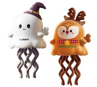 Magical Mini Dancing Ghost, Christmas - Creative Twisting Clockwork Slide, Dance And Swinging 3D Clockwork Ghosts Toy, for Halloween&Christmas, Birthday Gifts (C+D)