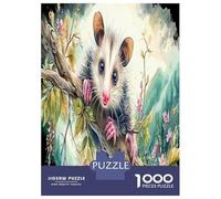 Magical Mouse Garden 1000 Pezzi Possum on Flower-filled Branch Puzzle Giocattoli Puzzle Giochi Decorazione Della Famiglia Adulti Regalo Educativo 38x26cm/1000pcs