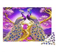 Magical Peacock on Beach with Glowing Feathers Jigsaw Puzzle Impossible 1000 Pezzi Decorazione Per La Casa. Giochi Rilassamento E Intelligence Per Adulti E Bambini Da 12 Anni 70x50cm/1000pcs