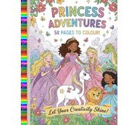 Magical Princesses Coloring Book for All Ages: Princess Calm A Relaxing Coloring Book for Kids and Adults Featuring Beautiful Princesses for Stress Relief and Creative Fun