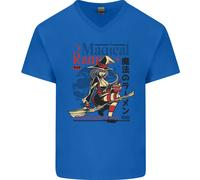 Magical Ramen Noodles Strega Halloween Uomo V-Neck Maglietta In Cotone