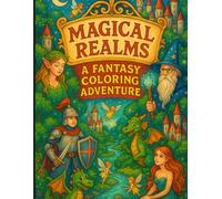 Magical Realms: A Fantasy Coloring Adventure: An Enchanting Collection of Coloring Fantasy Creatures and Stories for Kids
