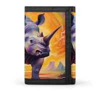 Magical Rhino - Portafoglio a tre ante con scomparti per carte di credito, per uomo e donna, Stile:, Taglia unica