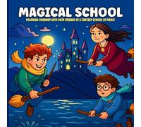 Magical School Coloring Book: Cozy Witchcraft Academy & Cute Fantasy Creatures: A Whimsical Coloring Journey with Cute Friends inside a magical school, Friendly dragons & spell-learning fun