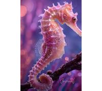 Magical Seahorse Ocean Journal: A Dreamy Writing Notebook with a Glittering Pink & Purple Sky, Glowing Seahorse, and Ocean Fantasy Art Inspiration
