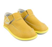 Magical Shoes Barefoot Kids, Scarpe Primi Passi morbide per Bambini, Sandali Chiusi per Ragazze e Ragazzi, Scarpe per Gattonare, Minimal, Primavera - Estate, Chiusura in Velcro, 047 Lulu 2 Giallo, 24