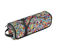 Magical Tree - Borsa porta attrezzi con motivo a pois, con tappetino resistente al calore, borsa organizer portatile per arricciacapelli, piastre, spazzole, fermagli e fascette per capelli