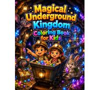 Magical Underground Kingdom Coloring Book for Kids Ages 3-8: 74 Cute and Easy Magical Underground Kingdom Coloring Pages