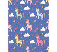 Magical Unicorn Dreams Journal: Cute Pastel Notebook: A Fun & Colorful 7.5" x 9.25" Notebook with Cute Unicorns, Rainbows & Stars