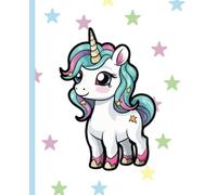 Magical Unicorn Sketchbook: 7.5 x 9.25 Inches with Vibrant Starry Design - Ideal for Drawing, Sketching, and Artistic Expression 110 pages