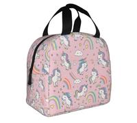 Magical Unicorns And Rainbow Borsa Frigo Addensato Borsa Per Il Pranzo Isolata Borse Termica Per Palestra Picnic Lavoro 22X20X13Cm