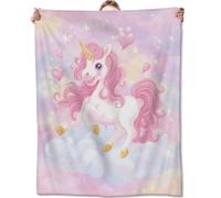Magical Unicorns Coperta Divano Leggera Coperta da Viaggio Calda Coperte per Quattro Stagioni Poltrona Donne 100x125cm