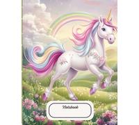 Magical Unicorns: Sparkling 7.5 x 9.75 inch Lined Notebook for Young Schoolgirls: Perfect for Notes, Doodles, and Imagination