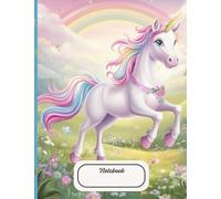 Magical Unicorns: Sparkling 7.5 x 9.75 inch Lined Notebook for Young Schoolgirls: Perfect for Notes, Doodles, and Imagination