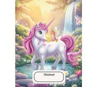 Magical Unicorns: Sparkling 7.5 x 9.75 inch Lined Notebook for Young Schoolgirls: Perfect for Notes, Doodles, and Imagination