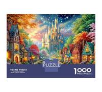 Magical Village by A Fairy-tale Castle Puzzle Da 1000 Pezzi European Town Ideale Per I Regali Di Compleanno E Di Vacanza 38x26cm/1000pcs