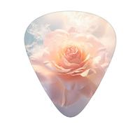 Magical White Roses plettri per chitarra di dimensioni sottili, medie e spesse, set da 12 pezzi, adatti per chitarra elettrica e vari strumenti