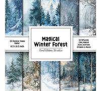 Magical Winter Forest Scrapbook Paper: Decorative double sided craft paper Icy Forest themed for scrapbooking, card making, junk journal