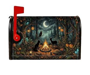 Magical Woodland Campfire - Coperture magnetiche per cassetta postale di | Magico bosco, copertura della posta della cassetta postale, lanterne luminose, accogliente falò, raccolto autunnale