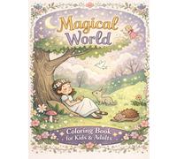 Magical World: Coloring Book for Kids and Adults: Easy and Relaxing Coloring Pages with Cute Scenes, Fantasy, and Imagination