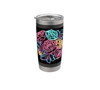 Magicamente brillanti rose e gigli Bicchiere termico in acciaio inox doppia parete