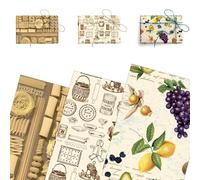 Magicamente Carta - Carta per Decoupage, Blister da 3 Fogli 68x99 cm, Carta Decorativa per Scrapbooking, Stampa Eco-Sostenibile, per tutti gli usi Creativi