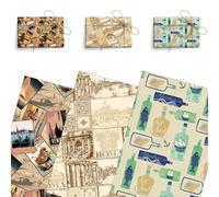 Magicamente Carta - Carta per Decoupage, Blister da 3 Fogli 68x99 cm, Carta Decorativa per Scrapbooking, Stampa Eco-Sostenibile, per tutti gli usi Creativi