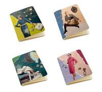Magicamente Carta - Set 4 Quaderni A6 Interno Neutro, Carta Italiana Alta Grammatura, Copertina Decorata Resistente, Ideali per Appunti, Diario o Scuola, Modello: Queen