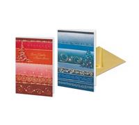 Magicamente Carta Set Biglietti Auguri di Natale, 12 Bigliettini Assortiti in 4 Fantasie, 12 x 18cm, Cartoncino di Altissima Qualità, Made in Italy. Fantasia: Natale