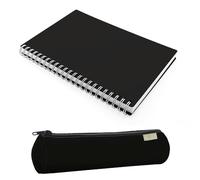 Magicamente Carta - Set Notebook A5 con Righe e Astuccio Tombolino in Carta Lavabile, Rilegatura a Spirale, Idea Regalo Originale, Perfetto per Appunti, Scuola o Lavoro, Made in Italy